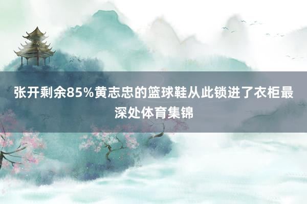 张开剩余85%黄志忠的篮球鞋从此锁进了衣柜最深处体育集锦
