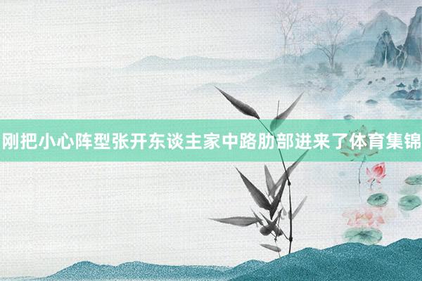 刚把小心阵型张开东谈主家中路肋部进来了体育集锦