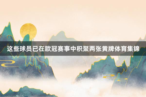 这些球员已在欧冠赛事中积聚两张黄牌体育集锦
