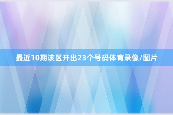 最近10期该区开出23个号码体育录像/图片