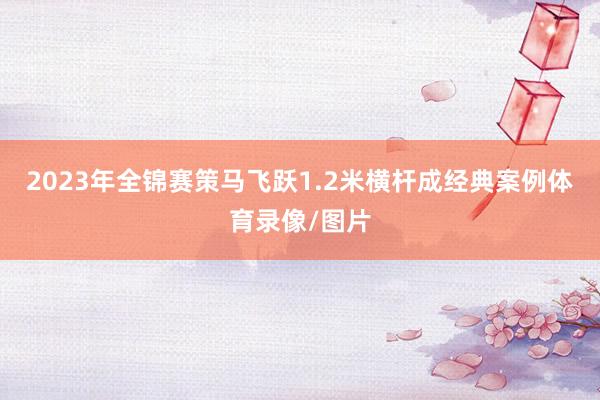 2023年全锦赛策马飞跃1.2米横杆成经典案例体育录像/图片