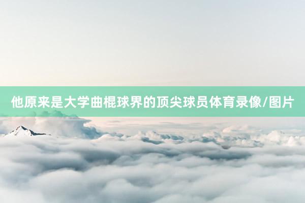 他原来是大学曲棍球界的顶尖球员体育录像/图片