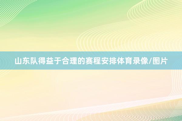 山东队得益于合理的赛程安排体育录像/图片