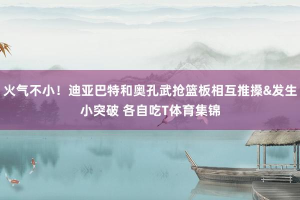 火气不小！迪亚巴特和奥孔武抢篮板相互推搡&发生小突破 各自吃T体育集锦