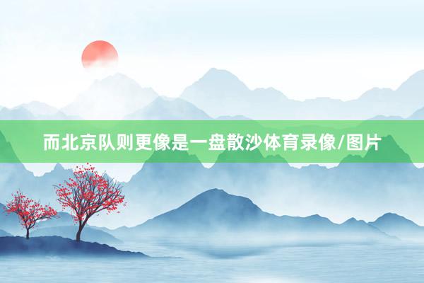 而北京队则更像是一盘散沙体育录像/图片