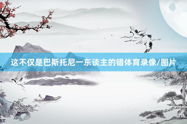 这不仅是巴斯托尼一东谈主的错体育录像/图片