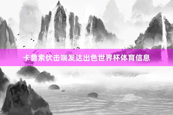 卡鲁索伏击端发达出色世界杯体育信息