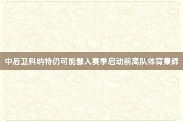 中后卫科纳特仍可能鄙人赛季启动前离队体育集锦