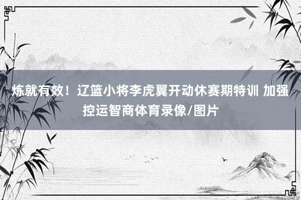 炼就有效！辽篮小将李虎翼开动休赛期特训 加强控运智商体育录像/图片