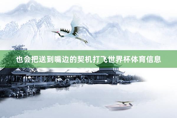 也会把送到嘴边的契机打飞世界杯体育信息